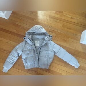 Hollister Light Gray Blue Puffer Jacket